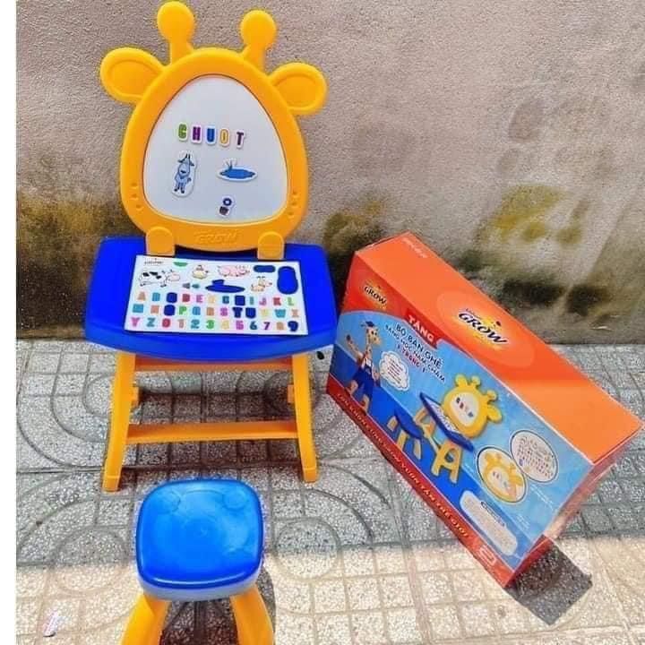 Bộ Bàn Ghế Bảng Học Nam Châm 3in1 Grow